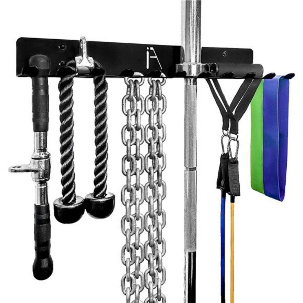 Gym Storage Rack 9 OR 11 Hook Heavy-Duty Gym Wall Organizer Gym Caddy Hanger